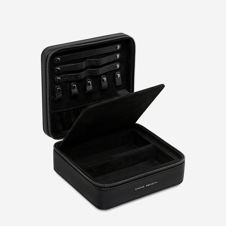 Status Anxiety Along For The Ride Leather Jewellery Case Black