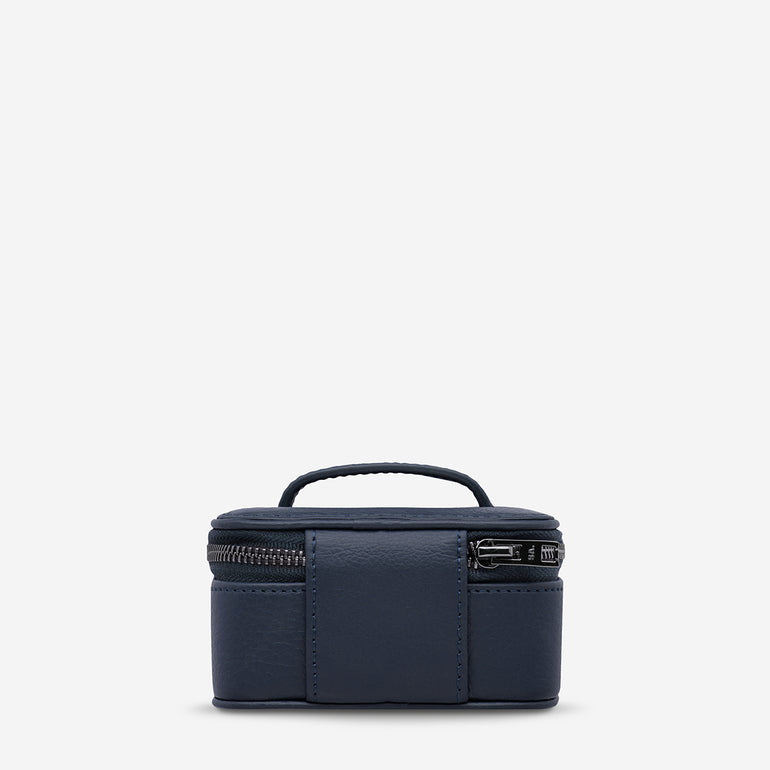 Status Anxiety Heartbreaker Leather Jewellery Case Midnight Blue