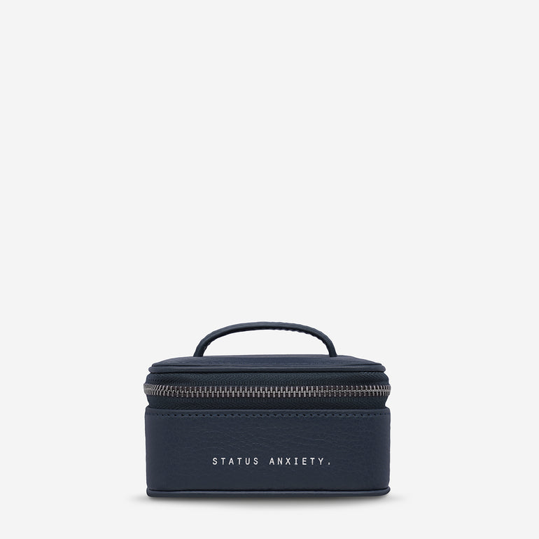 Status Anxiety Heartbreaker Leather Jewellery Case Midnight Blue