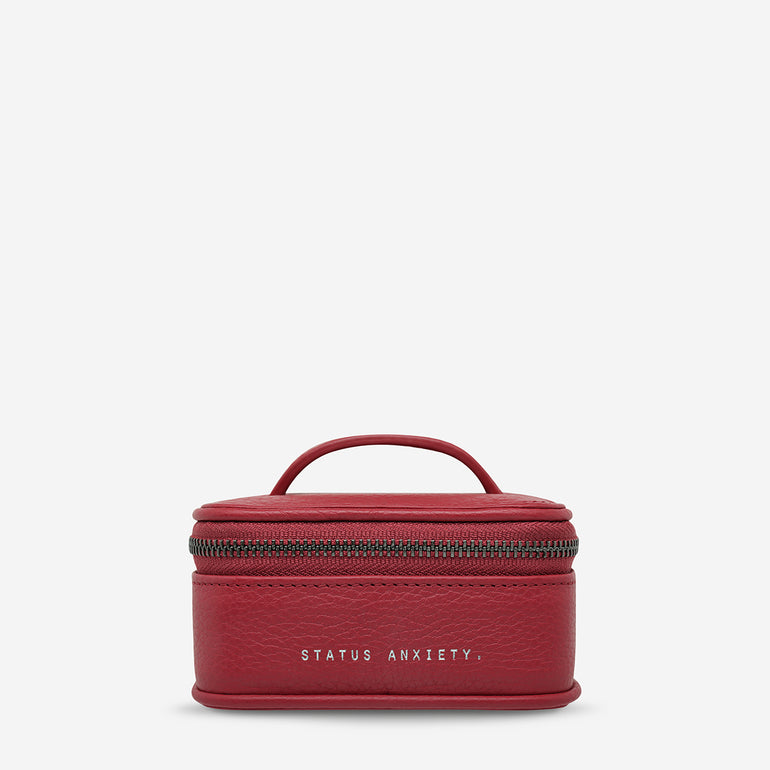 Status Anxiety Heartbreaker Leather Jewellery Case Rouge