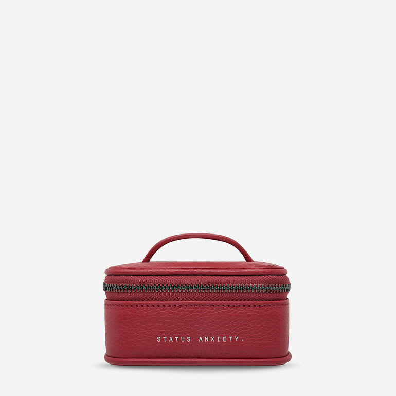 Status Anxiety Heartbreaker Leather Jewellery Case Rouge