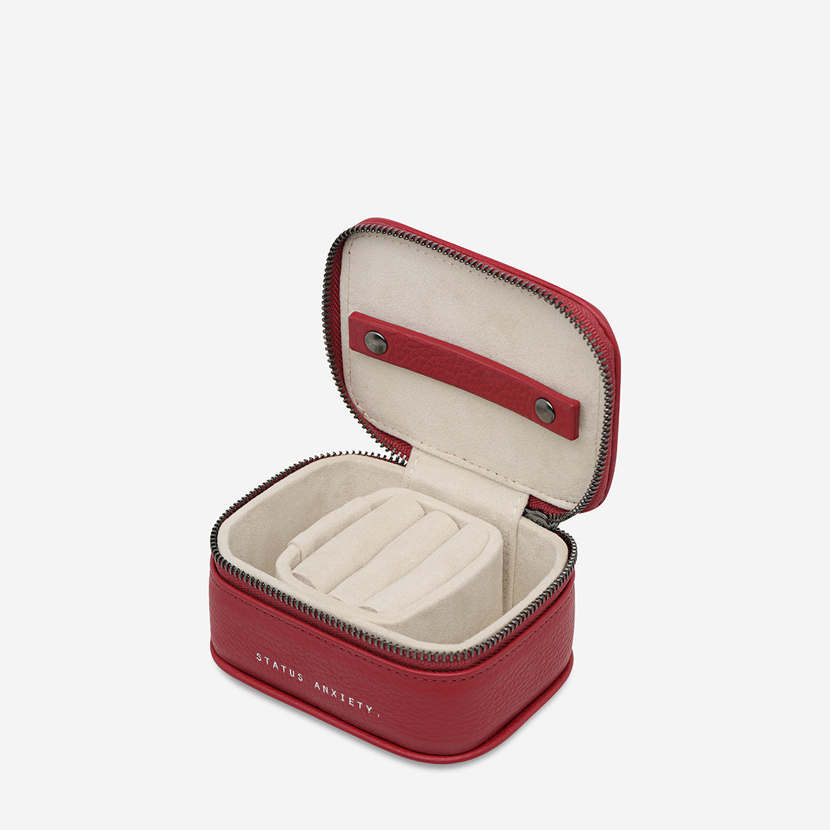Status Anxiety Heartbreaker Leather Jewellery Case Rouge