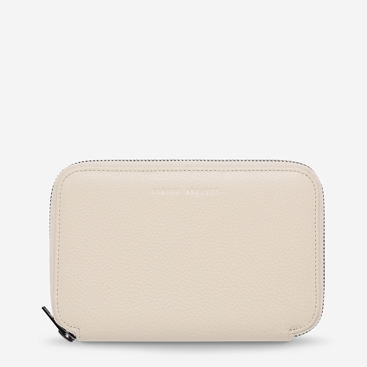 Status Anxiety Nowhere To Be Found Leather Travel Wallet Oat