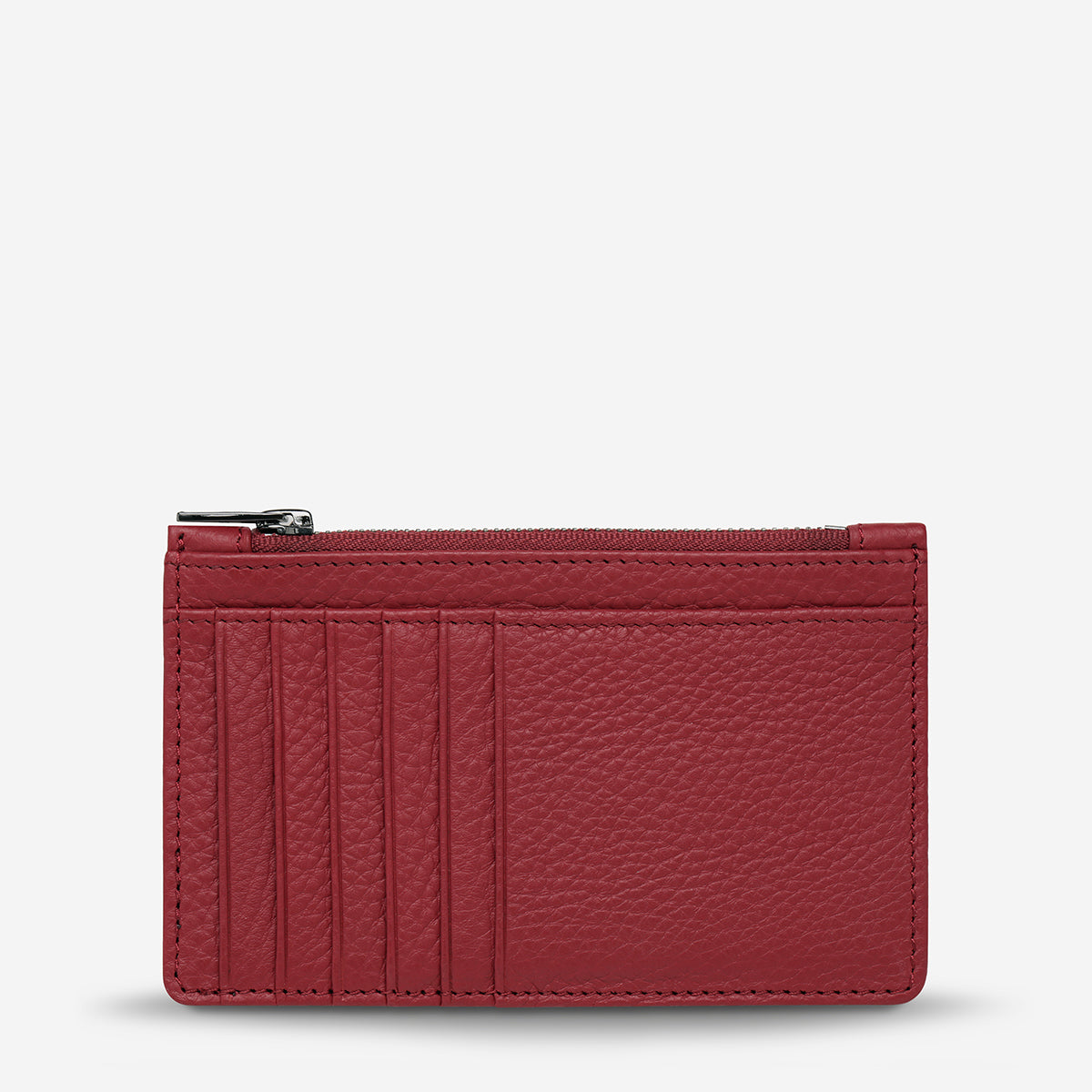 Status Anxiety Avoiding Things Women's Leather Wallet Rouge