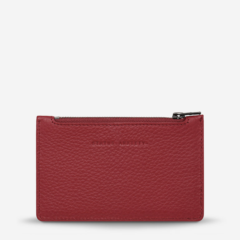 Status Anxiety Avoiding Things Women's Leather Wallet Rouge