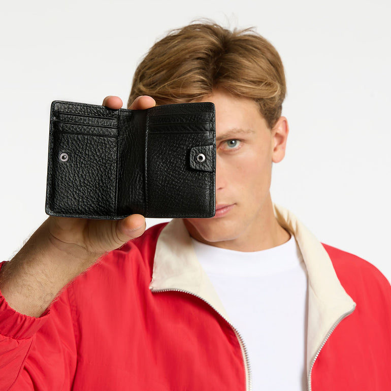 Status Anxiety Easy Does It Men's Leather Wallet Black