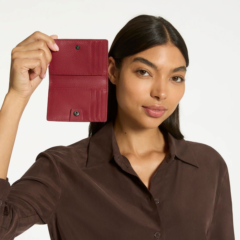 Status Anxiety Easy Does It Women's Leather Wallet Rouge