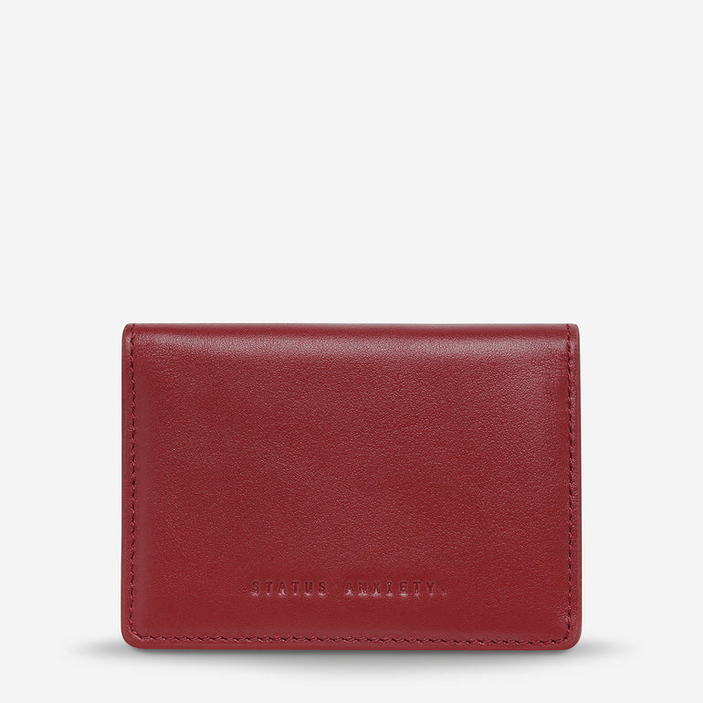 Status Anxiety Easy Does It Women's Leather Wallet Rouge Nappa