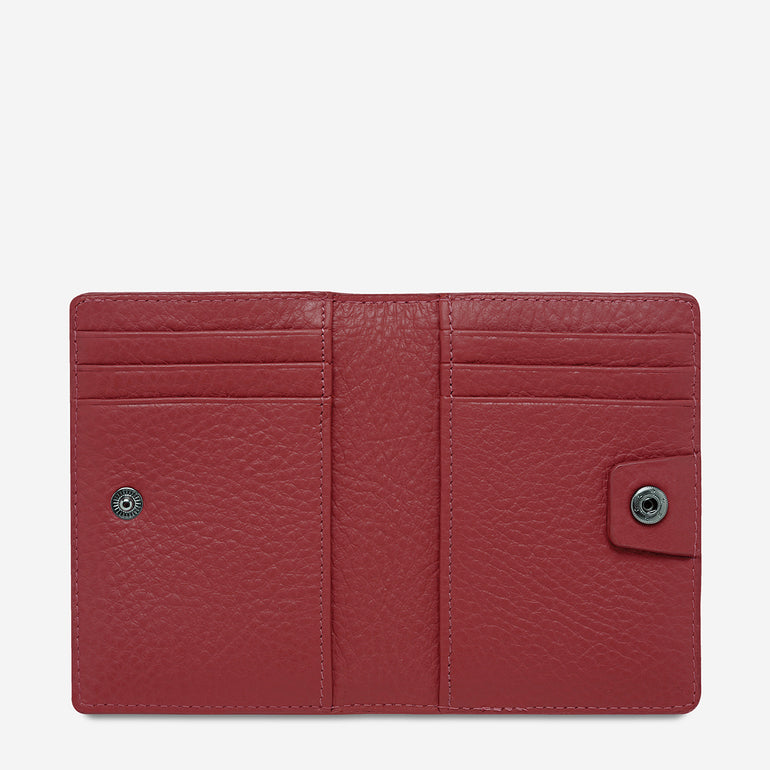Status Anxiety Easy Does It Women's Leather Wallet Rouge