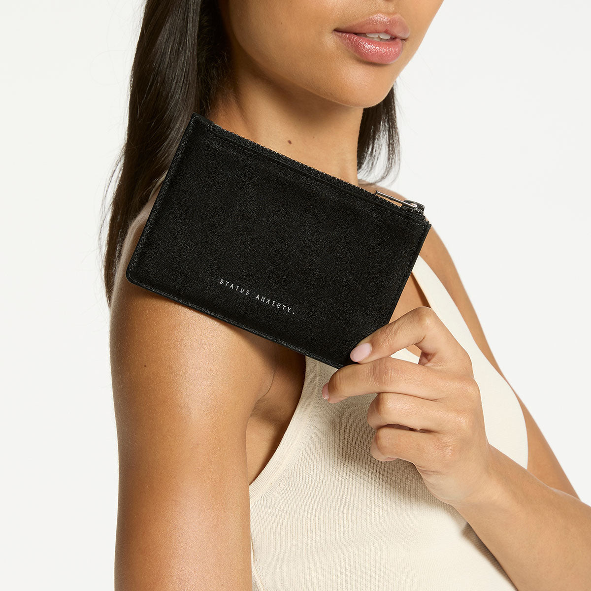 Status Anxiety Gone Again Leather Wallet Black Nappa