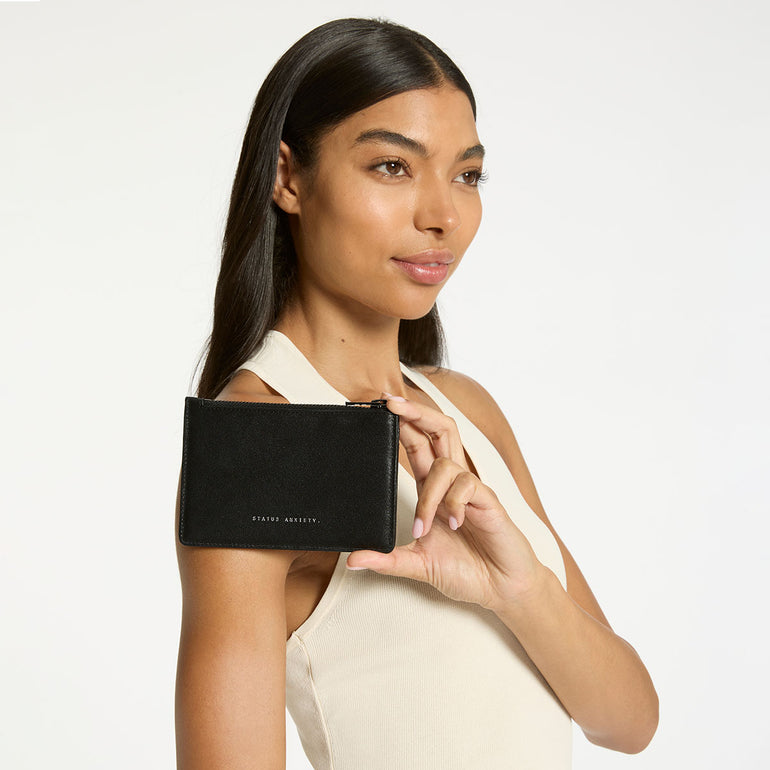 Status Anxiety Gone Again Leather Wallet Black Nappa
