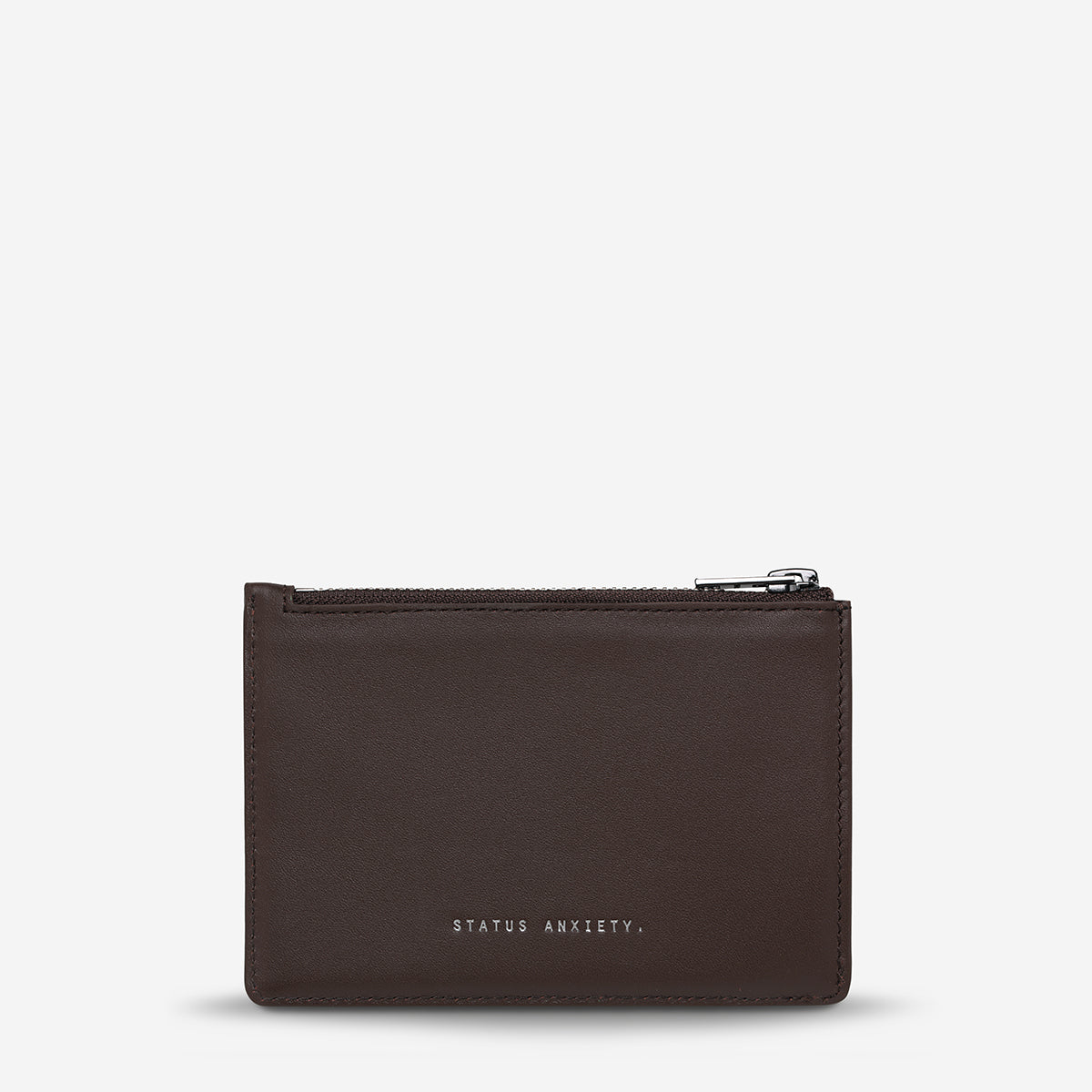 Status Anxiety Gone Again Leather Wallet Cocoa Nappa