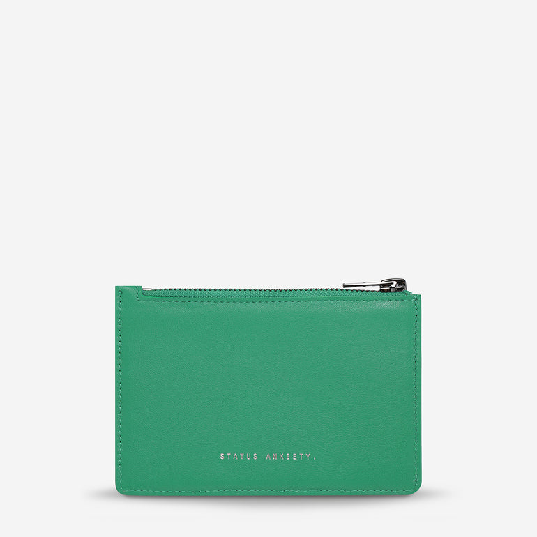 Status Anxiety Gone Again Leather Wallet Emerald Nappa