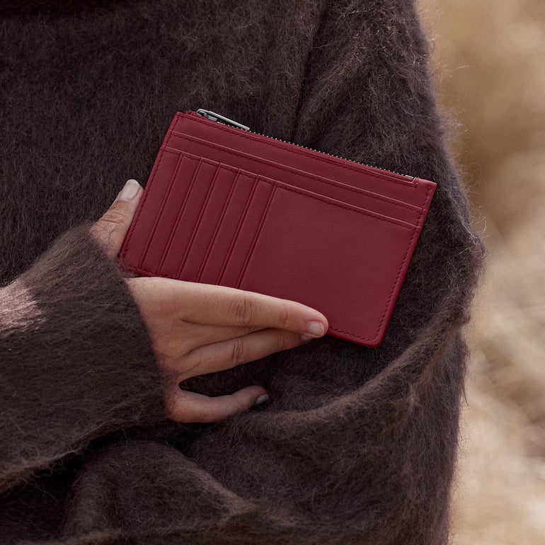 Status Anxiety Gone Again Leather Wallet Rouge Nappa