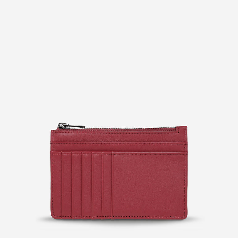Status Anxiety Gone Again Leather Wallet Rouge Nappa
