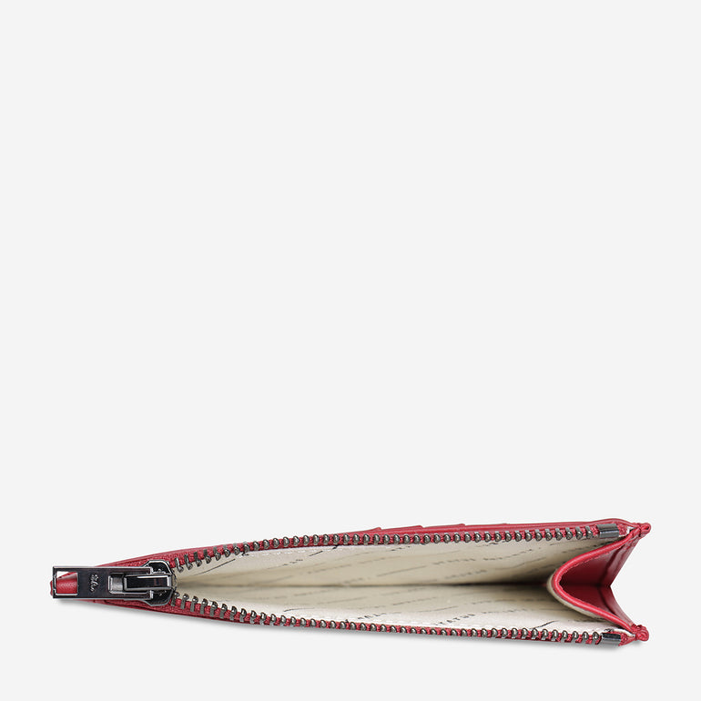 Status Anxiety Gone Again Leather Wallet Rouge Nappa
