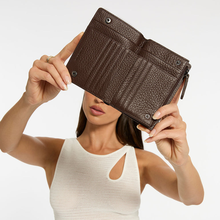 Status Anxiety Insurgency Women's Leather Wallet Cocoa