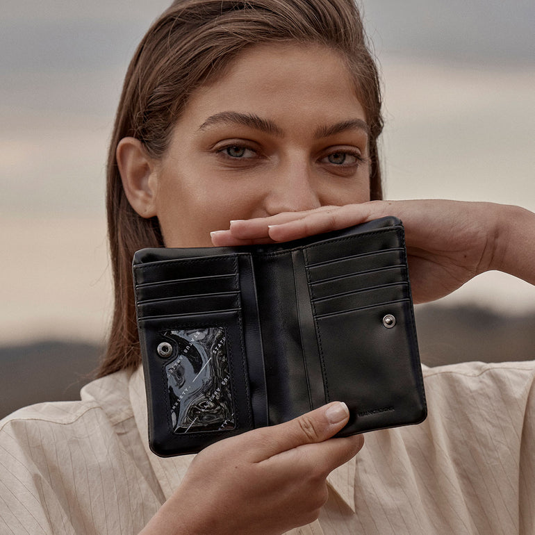 Status Anxiety Is Now Better Women's Leather Wallet Black Nappa