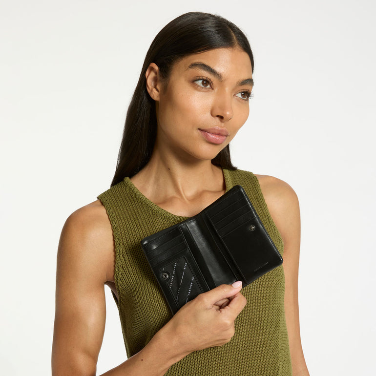 Status Anxiety Is Now Better Women's Leather Wallet Black Nappa
