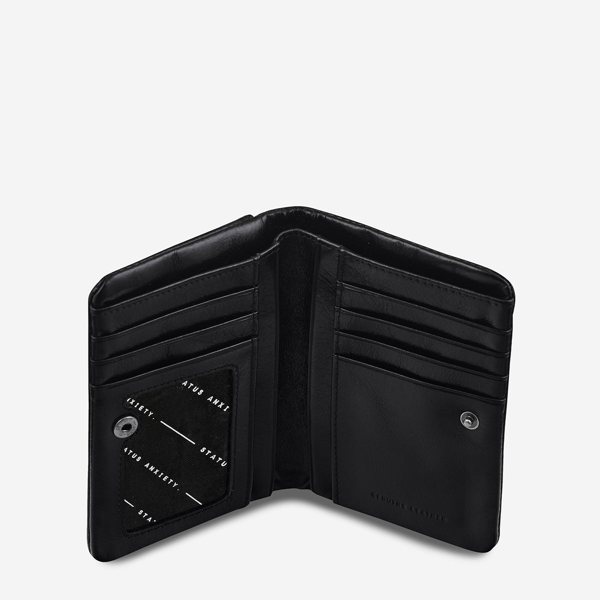 Status Anxiety Is Now Better Women's Leather Wallet Black