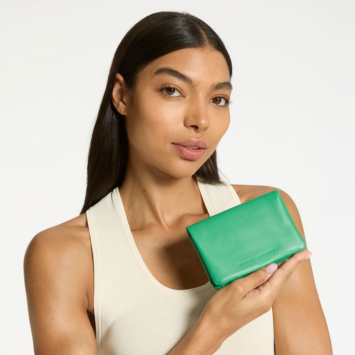 Status Anxiety Is Now Better Women's Leather Wallet Emerald Nappa