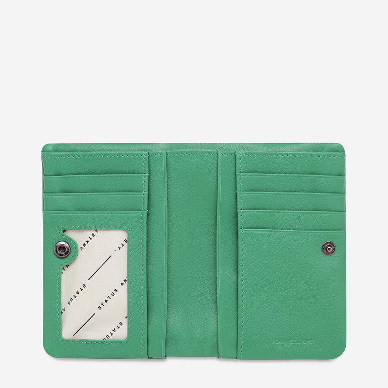 Status Anxiety Is Now Better Women's Leather Wallet Emerald Nappa