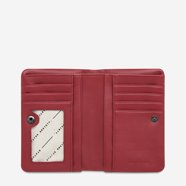 Status Anxiety Is Now Better Women's Leather Wallet Rouge Nappa