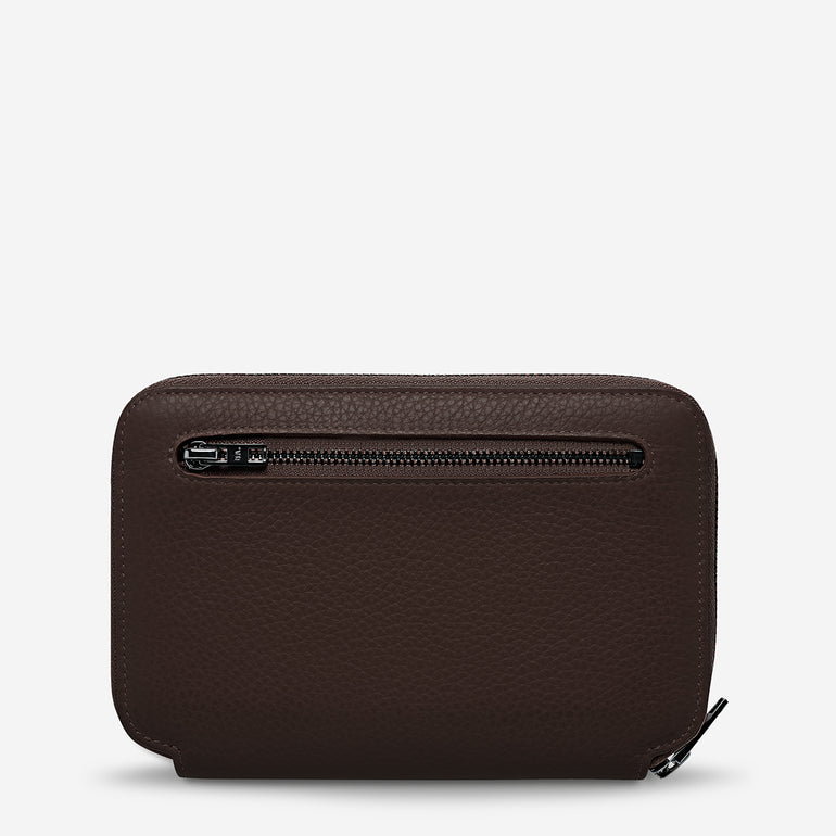 Status Anxiety Nowhere To Be Found Leather Travel Wallet Cocoa