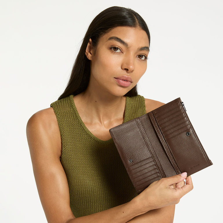 Status Anxiety Old Flame Women's Leather Wallet Cocoa