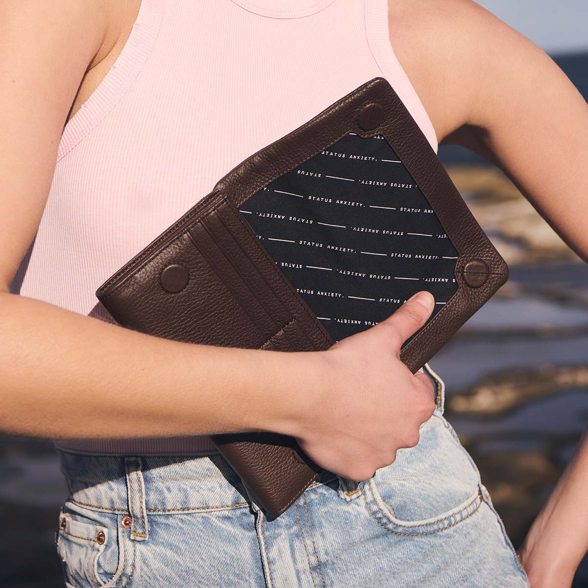 Status Anxiety Remnant Women's Leather Wallet Cocoa
