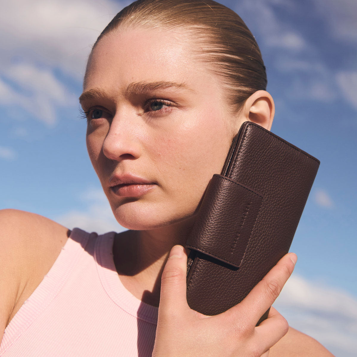 Status Anxiety Ruins Women's Leather Wallet Cocoa