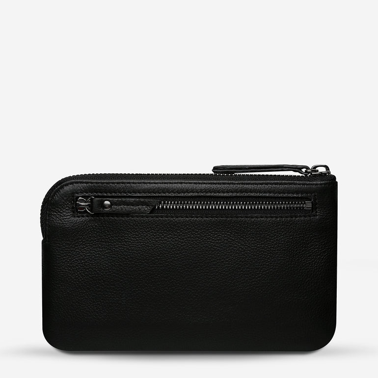 Status Anxiety Smoke and Mirrors Women's Leather Pouch Wallet Black
