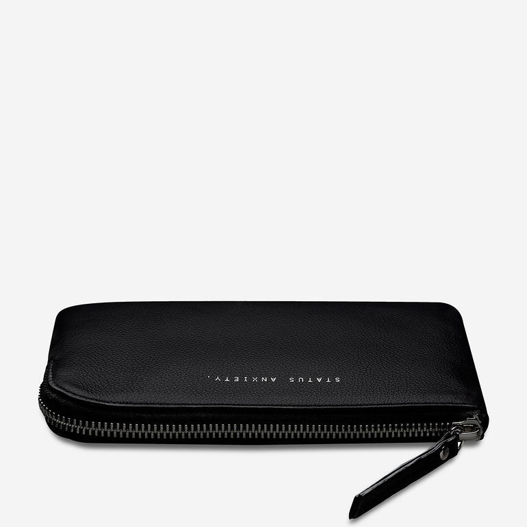 Status Anxiety Smoke and Mirrors Women's Leather Pouch Wallet Black