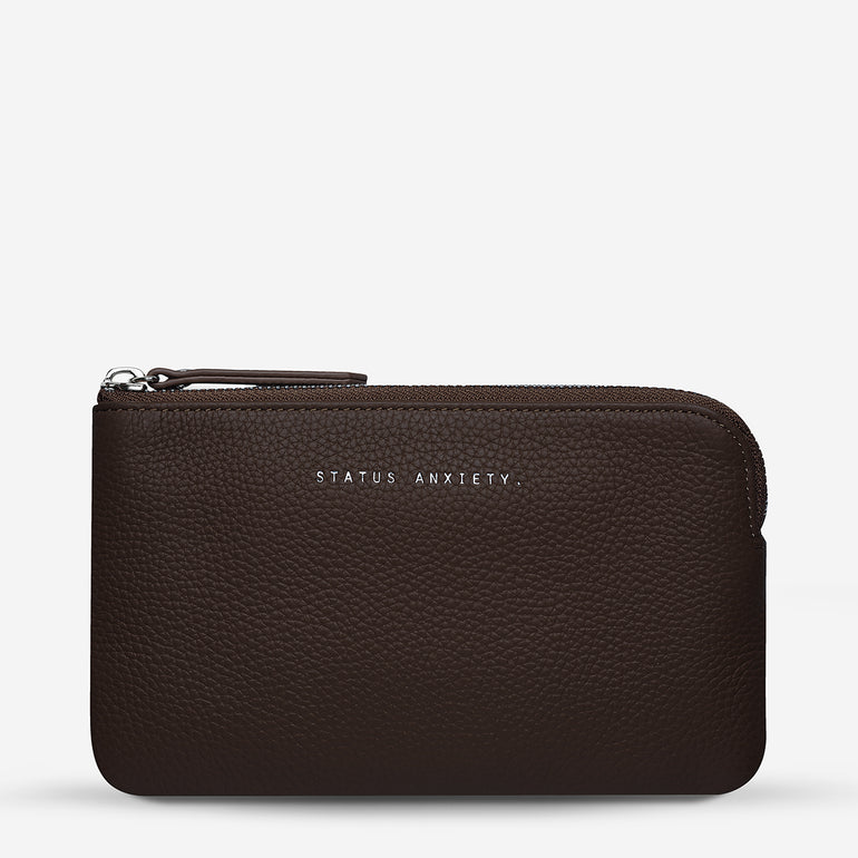 Status Anxiety Smoke and Mirrors Women's Leather Pouch Wallet Cocoa