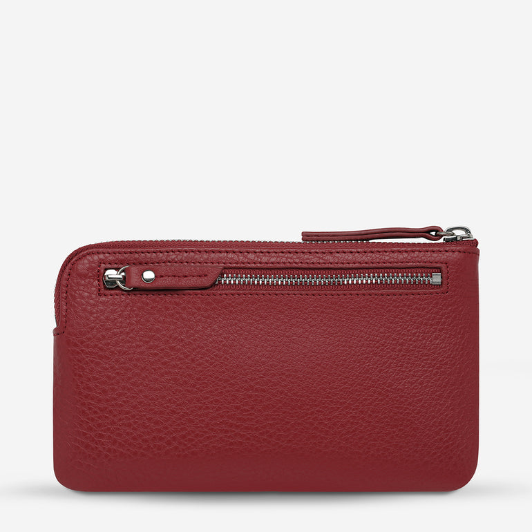 Status Anxiety Smoke and Mirrors Women's Leather Pouch Wallet Rouge