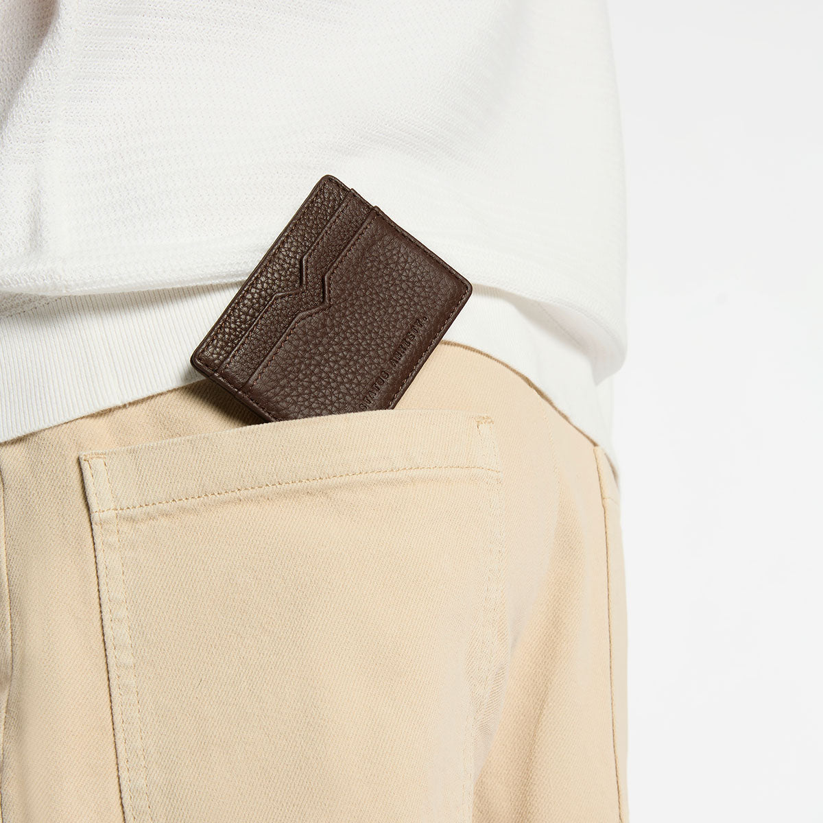 Status Anxiety Together For Now Leather Card Wallet Cocoa