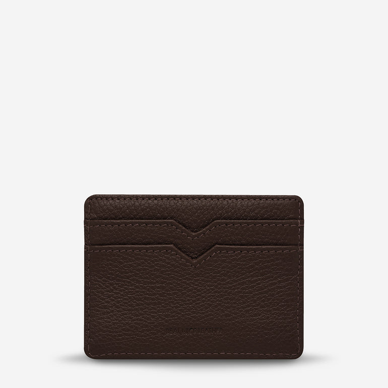 Status Anxiety Together For Now Women's Leather Card Wallet Cocoa
