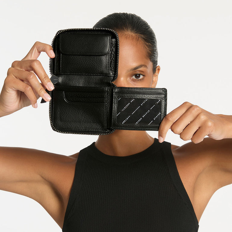 Status Anxiety Wayward Women's Leather Wallet Black