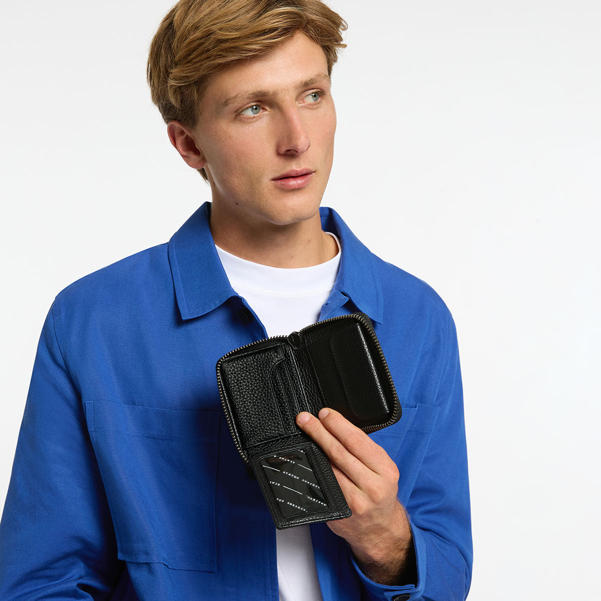 Status Anxiety Wayward Men's Leather Wallet Black