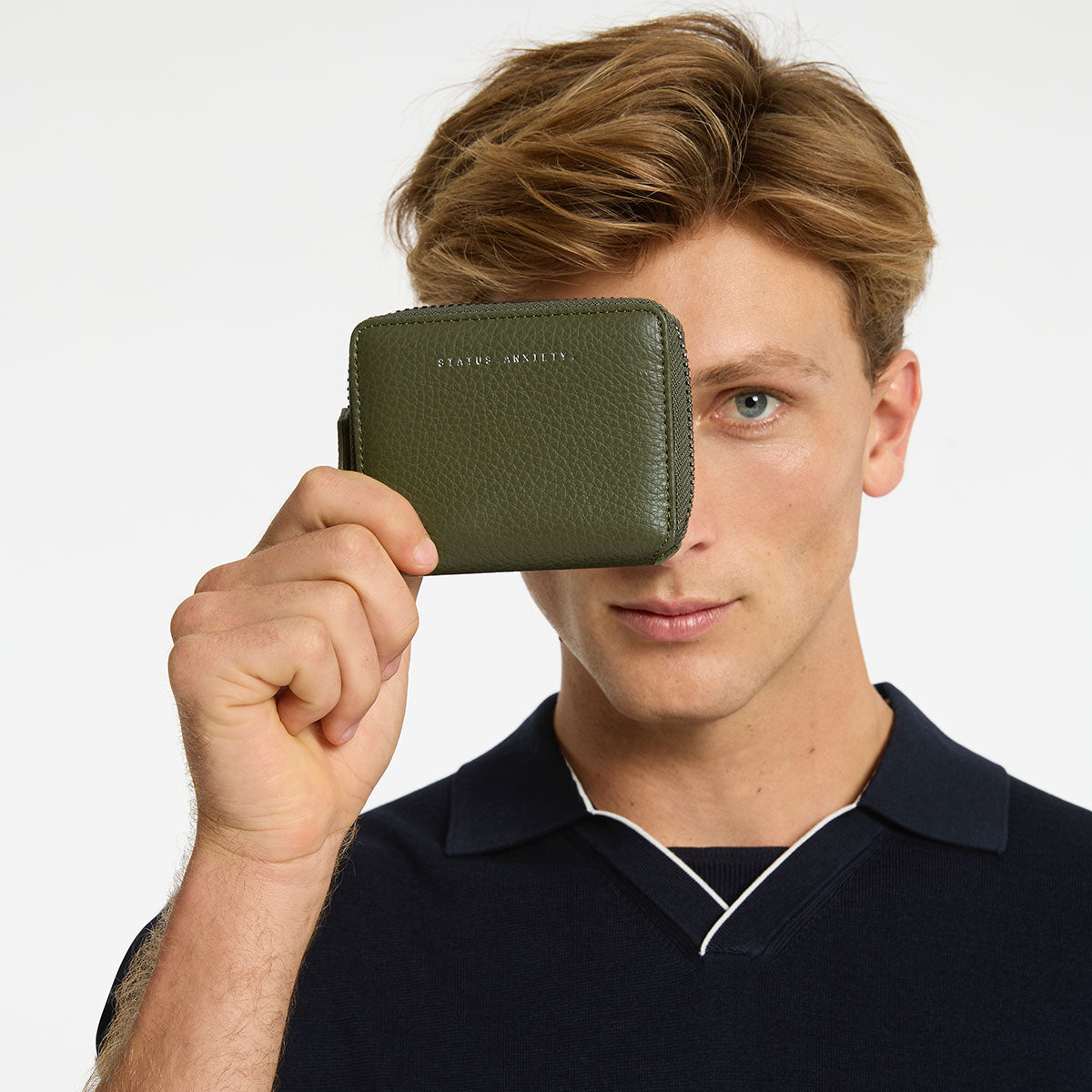 Status Anxiety Wayward Leather Wallet Khaki