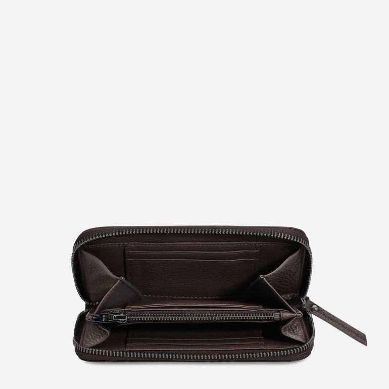 Status Anxiety Yet To Come Leather Wallet Cocoa