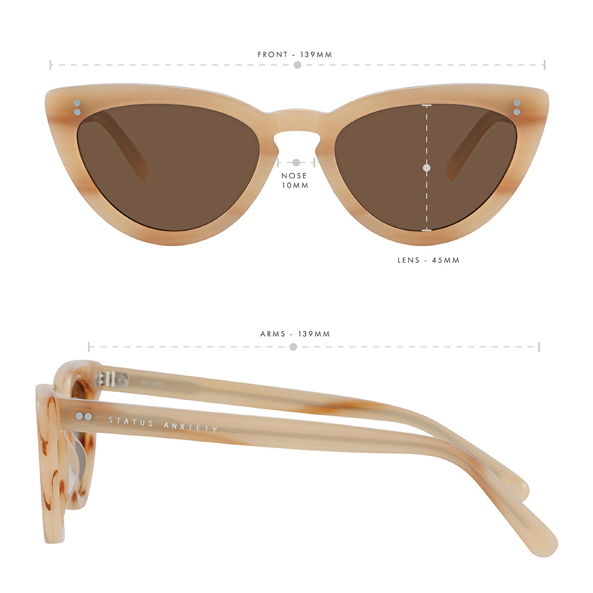 Status Anxiety Villain Sunglasses Blonde