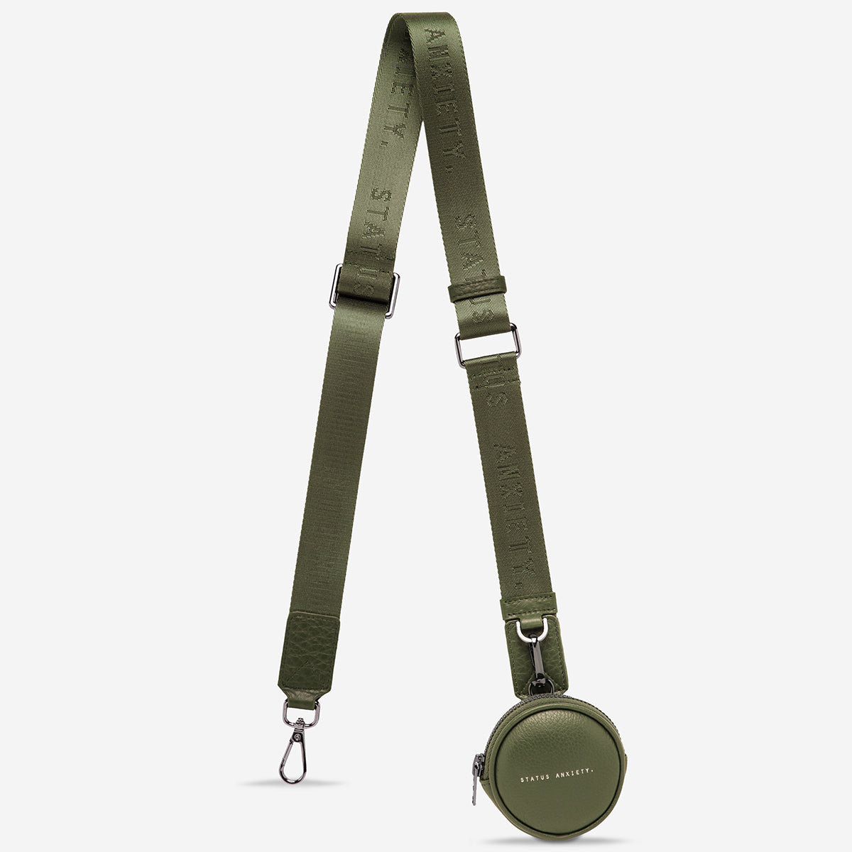 Status Anxiety Khaki Thin Webbed Strap for Bags 