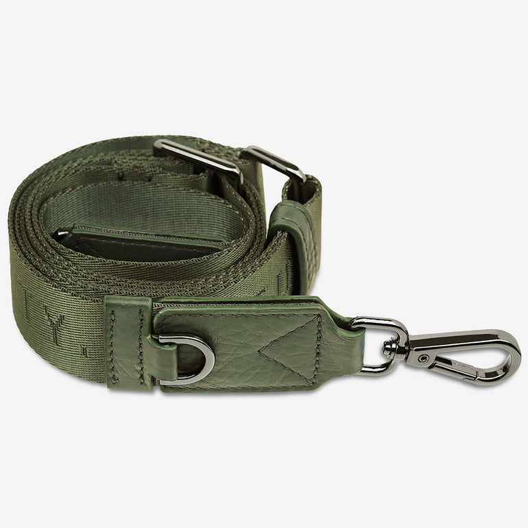 Status Anxiety Khaki Thin Webbed Strap for Bags 