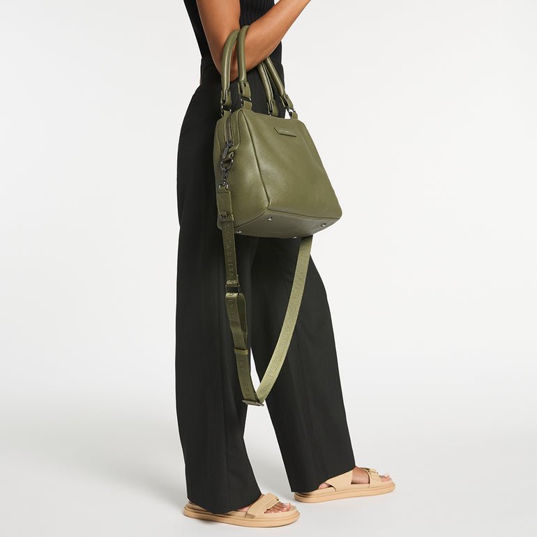 Status Anxiety Khaki Thin Webbed Strap for Bags 