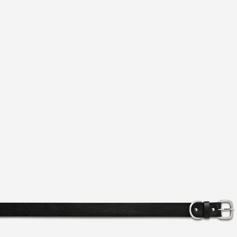 Status Anxiety Disarm Women's Leather Belt Black/Silver
