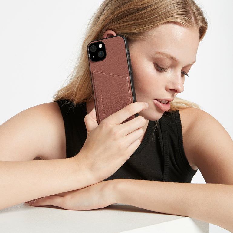 Status Anxiety Who's Who Leather iPhone Cases Dusty Rose
