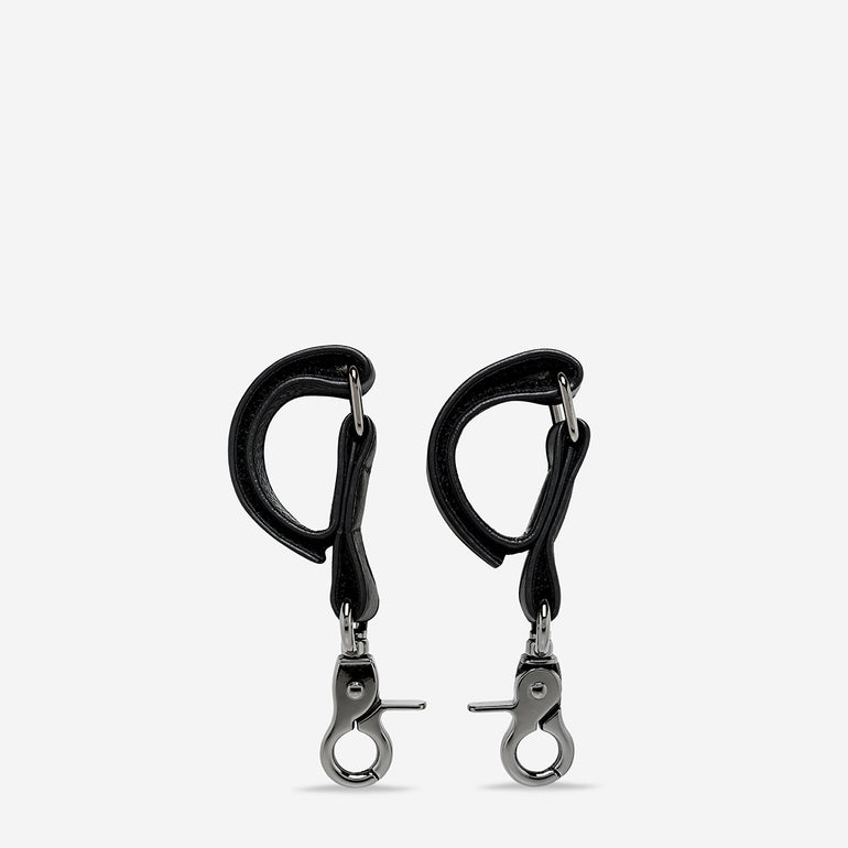 Status Anxiety Up All Night Leather Baby Bag Straps Black