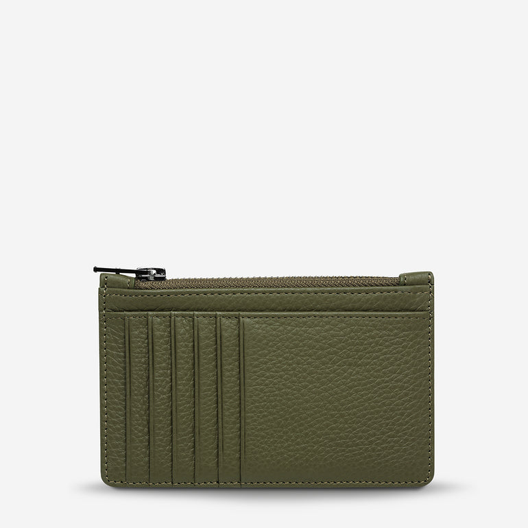 Status Anxiety Avoiding Things Women's Leather Wallet Khaki