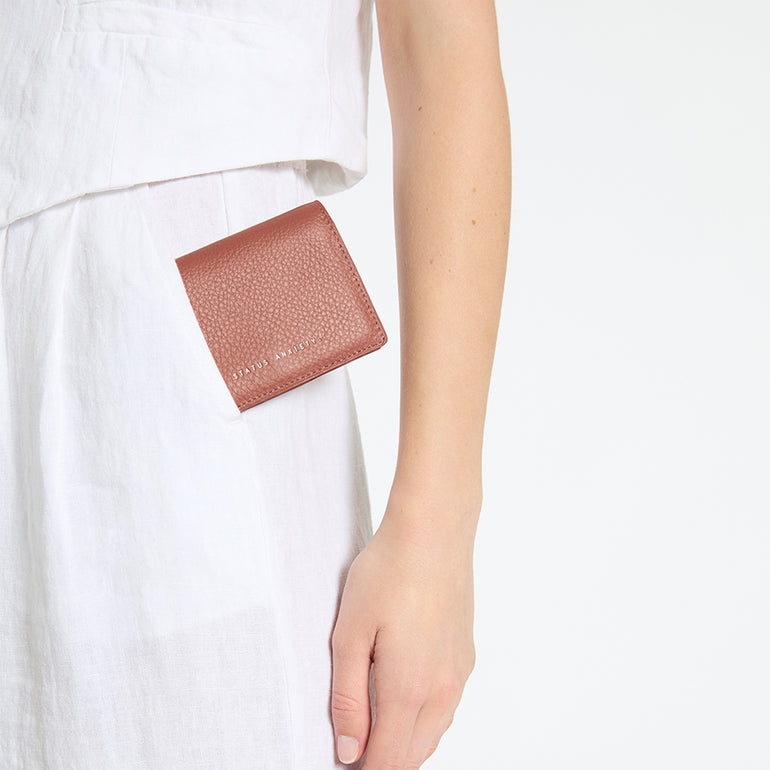 Status Anxiety Easy Does It Women's Leather Wallet Dusty Rose